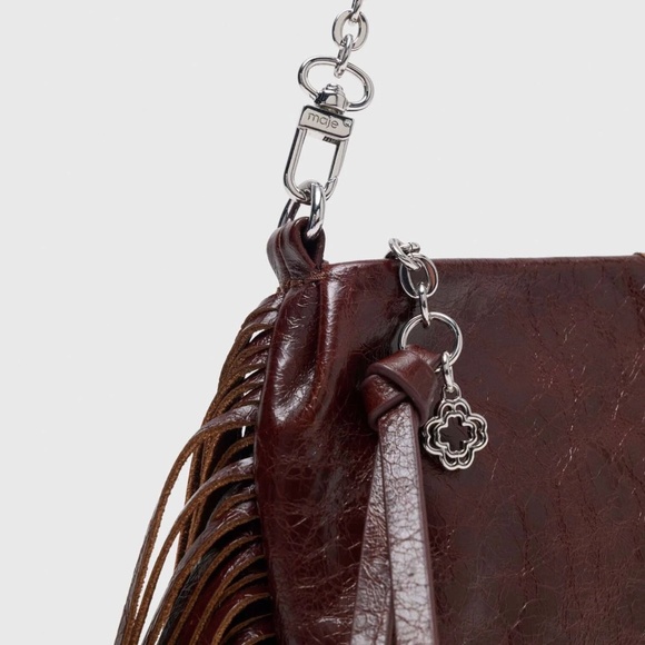 NWT Maje Miss M Burgundy Brown Clutch Bag Purse Crossbody New with Tags - Picture 4 of 10